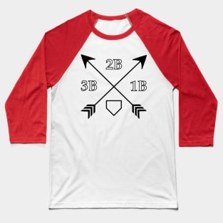 Diamonds and Arrows Baseball T-Shirt